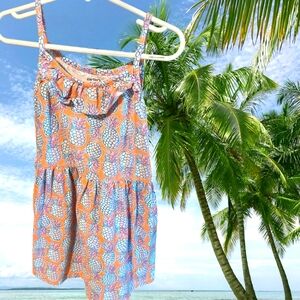 Orange and Blue Pineapple Dress